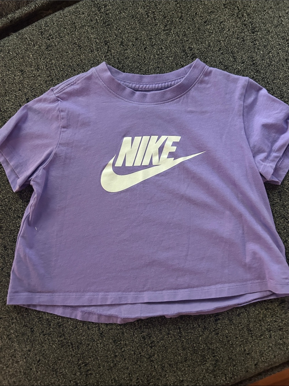Nike Purple Short Sleeve Tee with White Swoosh